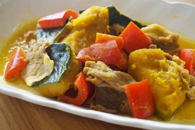 かぼちゃと豚肉の煮物