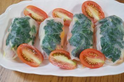 モロヘイヤの生春巻