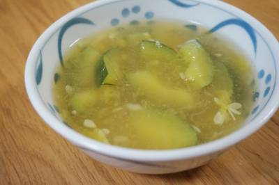 ズッキーニのくずひき しょうが風味