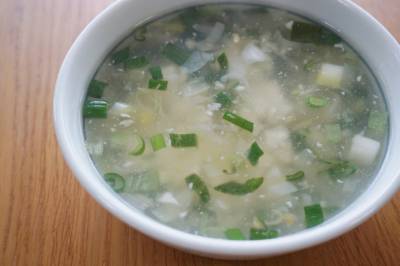 ねぎと豆腐のスープ