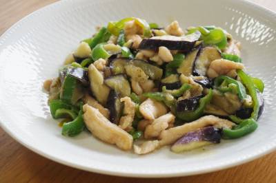 鶏肉となすのスタミナ炒め