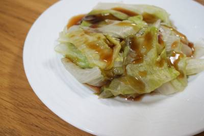 レタスのオイスターソースかけ