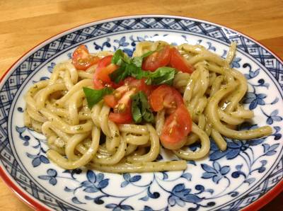 バジルうどん