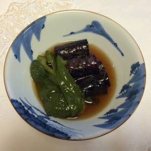 なすとししとうの揚げ煮