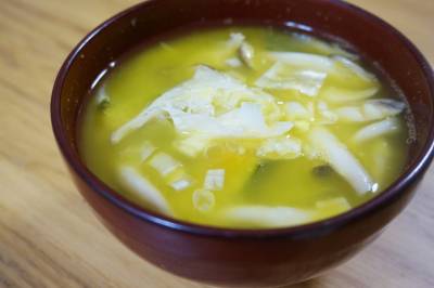 かぼちゃとチーズのみそスープ