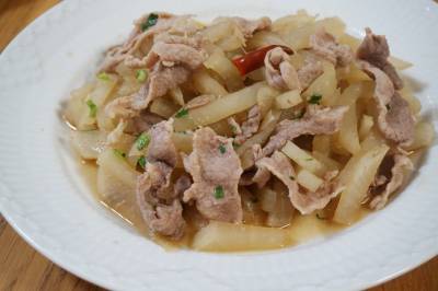 豚こま肉と大根のきんぴら風