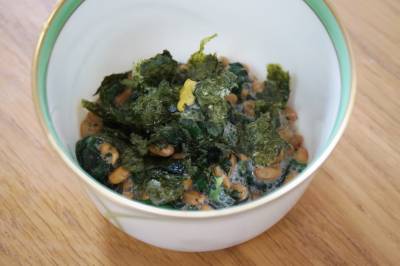 モロヘイヤの納豆あえ
