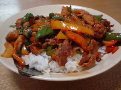牛肉ピーマン丼（セゴギトッパプ）