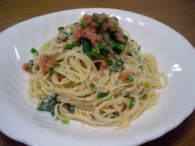 たらこと青じそのスパゲッティ