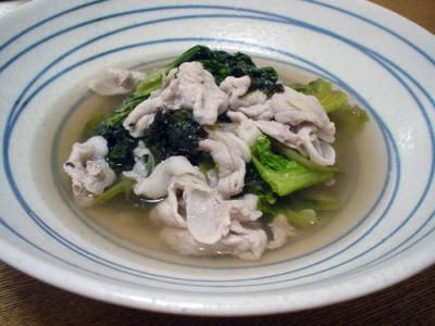 みょうがと豚肉のサッと煮