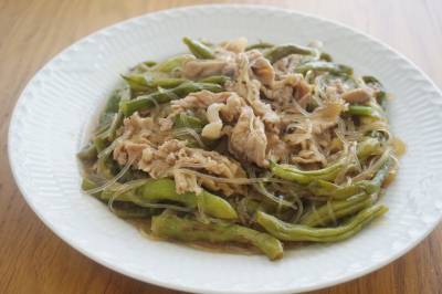 いんげんと春雨の中国風炒め煮