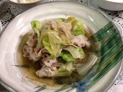 みょうがと豚肉のサッと煮