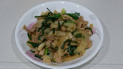 新たまねぎのスタミナ炒め