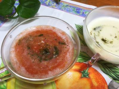 おろしトマトの冷製スープ