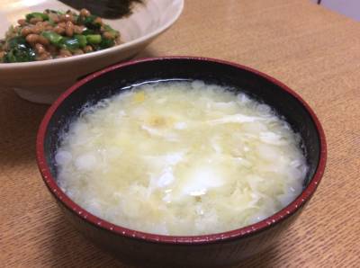 卵入り即席みそ汁