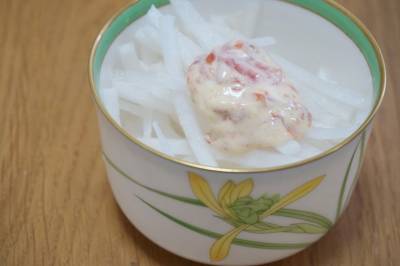 大根の梅マヨネーズ