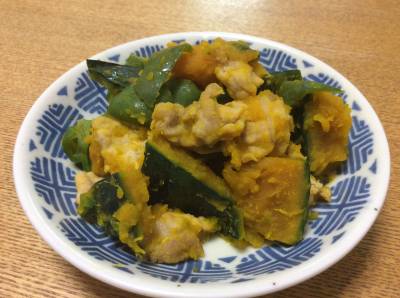 かぼちゃと豚肉の煮物