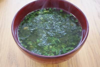 モロヘイヤと梅干しのスープ