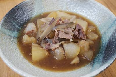 とうがんと牛ごぼうの甘辛煮