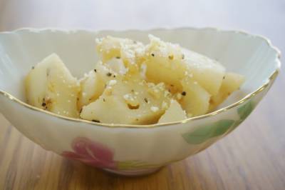 長芋とれんこんのにんにくみそ炒め