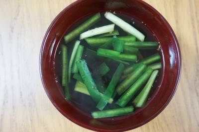 マッシュルームとにらのスープ