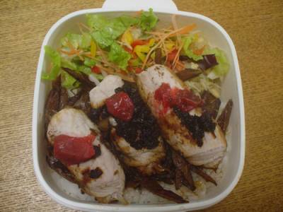 肉巻きもやしの梅昆布蒸し