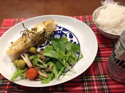 白身魚のハーブ蒸し煮