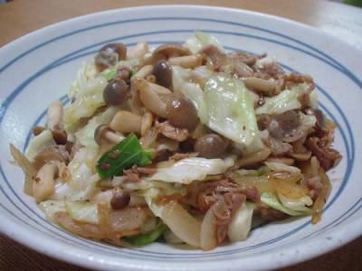 豚キャベツマヨ炒め