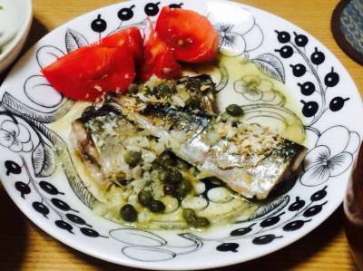 さんまのグリルレモンソース