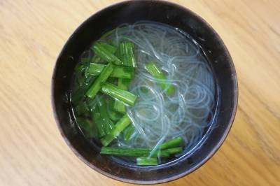 にらと春雨のスープ