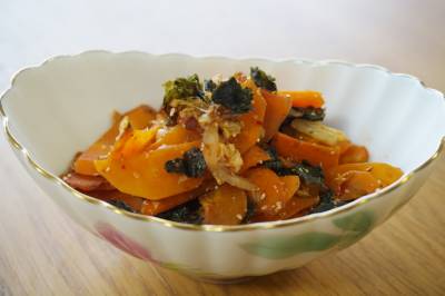 春にんじんのキムチ炒め