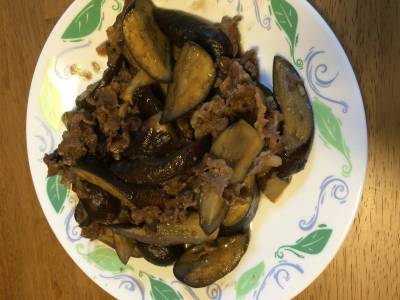 なすと牛肉のピリ辛みそ炒め