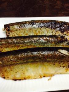 さんまの塩焼き-フライパンで