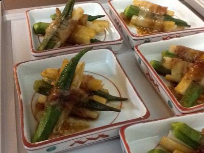 オクラの豚バラ巻き