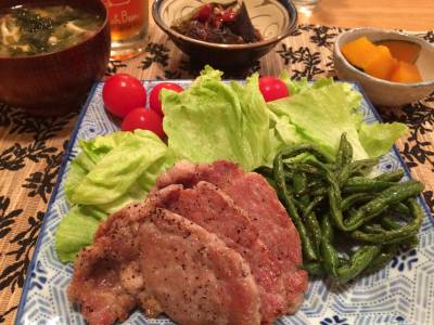 塩豚のシンプル焼き