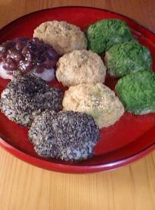 小さな三色おはぎ