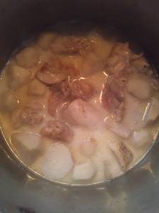 里芋と鶏肉の豆乳煮