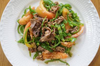 牛肉の夏野菜あえ