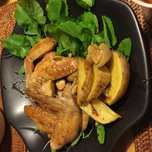 手羽先のにんにくじょうゆ焼き