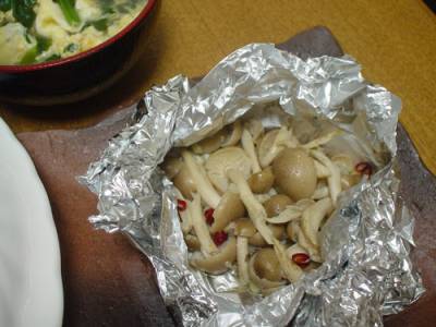 しめじのホイル焼き