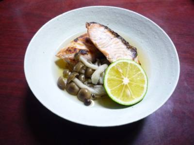 サーモンの焼きびたし