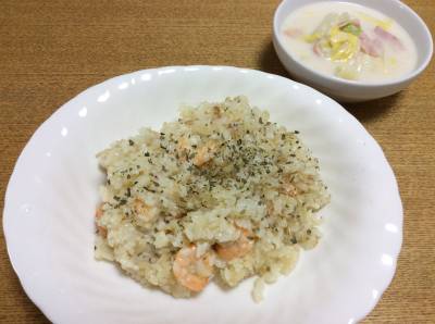 グッチさんちのえびピラフ