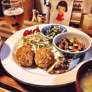 里芋の焼きコロッケ