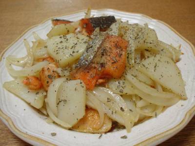 塩ざけのジャーマンポテト風