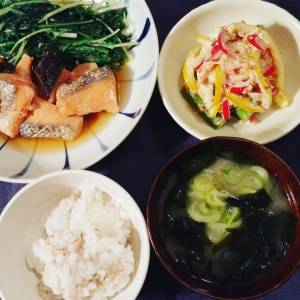 さけと水菜のあっさり煮