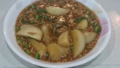 かぶの豚そぼろ煮