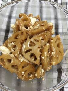 れんこんのクリーミーチーズきんぴら