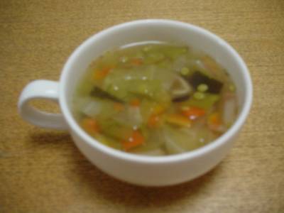 刻み野菜スープ