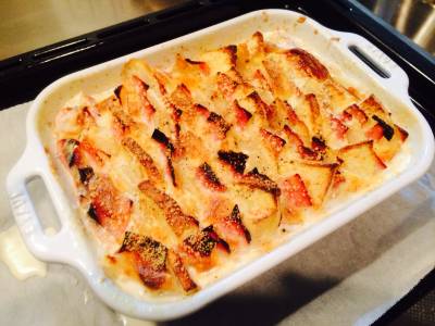 ポテトとりんごのグラタン