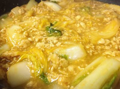 白菜の鶏マーボー